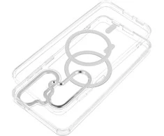 Oem dėklas, skirtas „Honor 400“, rėmelis permatomas, hibridinis, su „MagCover“, suderinamas su „MagSafe“, permatomas