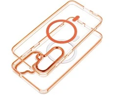 Nešiojamas kompiuteris Oem Case for Motorola G86 Frame Clear Hybrid Mag Cover compatible with MagSafe hermes oranžinis