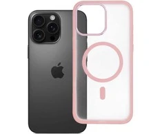 Nešiojamas kompiuteris Oem Originalus „iPhone 16 PRO MAX“ dėklas, suderinamas su „MagSafe“, rožinis