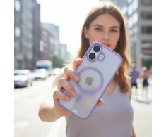 Nešiojamas kompiuteris Oem Originalus „iPhone 17 Flexline Mag“ dėklas, suderinamas su „MagSafe“ violetine
