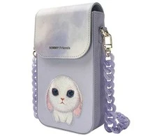 Nimmy 3in1 rinkinys telefono krepšys + piniginė + lokatorius violetinė Big Eyed Pet 2.0 Rabbit