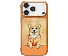 Dėklas NIMMY case GENTLE PETS SERIES DOG compatible with MagSafe for IPHONE 18 Pro/17 Pro oranžinis