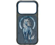 Dėklas NIMMY case MAGNETIC FANTASY ANIMAL UNICORN compatible with MagSafe for IPHONE 18 Pro Max/17 Pro Max mėlynas