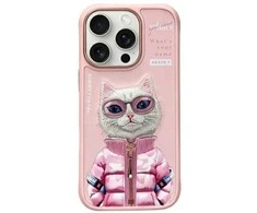 Nimmy Apple iPhone 16 Pro Max 6.9" dėklas telefonui rožinės spalvos Cool&amp;Cute 2.0 Cat
