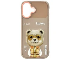 Dėklas Nimmy Cool&amp;Cute 2.0 Bear Case for iPhone 17 - rusvai gelsvas