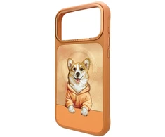 Dėklas NIMMY case GENTLE PETS SERIES DOG compatible with MagSafe for IPHONE 17 Pro Max oranžinis