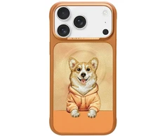 Dėklas NIMMY case GENTLE PETS SERIES DOG compatible with MagSafe for IPHONE 17 Pro Max oranžinis