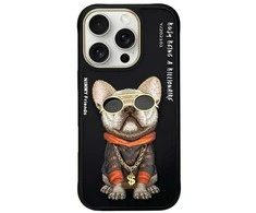Nimmy dėklas Apple iPhone 16 Pro Max 6.9″ juodos spalvos Glasses Cool Dog