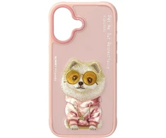 „Nimmy Glasses Cool nag“ dėklas „iPhone 17“ – rožinis