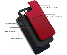 OEM dėklas, skirtas iPhone 15, kilnus, raudonas