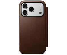 Dėklas Dėklai ir apvalkalai - Flip Nomad Modern Leather Folio, ruda – iPhone 18 Pro/17 Pro