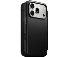 Dėklas NOMAD leather case for IPHONE 18 Pro/17 Pro compatible with MagSafe (Modern Leather Folio ECCO Leather) juodas