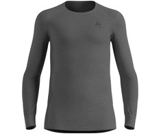 Odlo BL TOP apvalia kaklo iškirpte ilgomis rankovėmis ACTIVE WARM ECO vyriški marškinėliai, dydis M, pilki