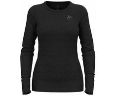 Odlo BL TOP crew neck l/s MERINO 200 women's T-shirt, dydis S, juodas