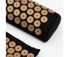 Oem Acupuncture massage pad set with pillow and cover juodas auksinis