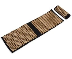 Oem Acupuncture massage pad set with pillow and cover juodas auksinis