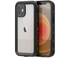 Dėklas Oem Case for iPhone 12 Atsparus vandeniui Shellbox DOT juodas