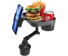 Oem Car table with phone holder CP12 juodos spalvos