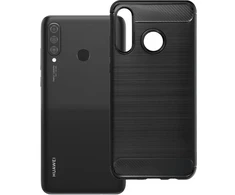 Oem Huawei P30 Lite Carbon 2.0 dėklas, juodas