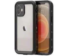 Dėklas Case for iPhone 12 Atsparus vandeniui Shellbox DOT juodas