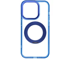 Dėklas Oem Case for iPhone 14 PRO Frame Circle Stand compatible with MagSafe navy mėlynas