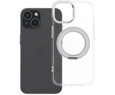 Oem Originalus „iPhone 15“ dėklas su apvaliu stovu, suderinamas su „MagSafe“, permatomas