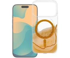 Golden OEM dėklas, skirtas iPhone 15, auksinis, suderinamas su „MagSafe“ auksinis