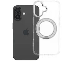 Oem Originalus „iPhone 16“ dėklas su apvaliu stovu, suderinamas su „MagSafe“, permatomas