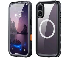 Dėklas Oem Case for iPhone 17 Atsparus vandeniui Shellbox DOT compatible with MagSafe juodas