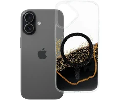 Dėklas Oem Case for iPhone 17 Golden compatible with MagSafe juodas