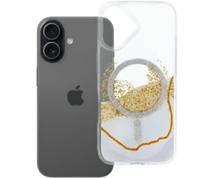 Dėklas Oem Case for iPhone 17 Golden compatible with MagSafe baltas