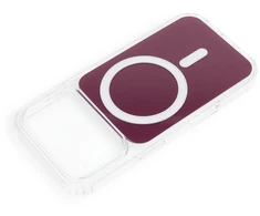 Dėklas Oem Case for iPhone 17 Pro / 18 Pro Clear Fusion Mag Cover compatible with MagSafe dark cherry