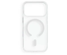 Oem dėklas, skirtas iPhone 17 Pro / 18 Pro Drop Glue Colorful Ring Mag, suderinamas su MagSafe, baltas