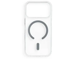 Oem dėklas, skirtas iPhone 17 Pro / 18 Pro, Drop Glue, spalvotas žiedas, Mag dėklas, suderinamas su MagSafe, pilka