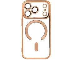 Oem dėklas, skirtas iPhone 17 Pro / 18 Pro Electro Mag, suderinamas su MagSafe, auksinis