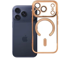 Oem dėklas, skirtas iPhone 17 Pro / 18 Pro Electro Mag, suderinamas su MagSafe, auksinis