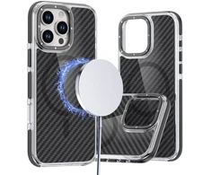 Dėklas Oem Case for iPhone 17 Pro / 18 Pro Fiber compatible with MagSafe juodas