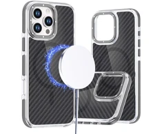 Dėklas Oem Case for iPhone 17 Pro / 18 Pro Fiber compatible with MagSafe pilka