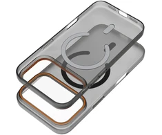 Dėklas Oem Case for iPhone 17 Pro / 18 Pro Go Oranžinis compatible with MagSafe juodas