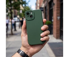 OEM dėklas, skirtas iPhone 17 Pro / 18 Pro (žemas kameros kraštas), matinis 2.0, tamsi žalias