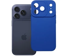 OEM dėklas, skirtas iPhone 17 Pro / 18 Pro (žemas kameros kraštas), matinis 2.0 mėlynas