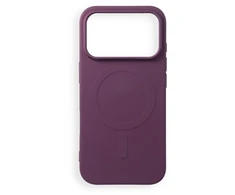 Dėklas Oem Case for iPhone 17 Pro / 18 Pro Silicone Mag Cover compatible with MagSafe (big hole) dark cherry