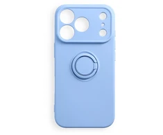 Oem dėklas, skirtas iPhone 17 Pro / 18 Pro, silikoninis su žiedu, mėlynas