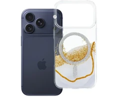 Dėklas Oem Case for iPhone 17 Pro Golden compatible with MagSafe baltas