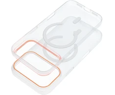 Dėklas Oem Case for iPhone 17 Pro Max / 18 Pro Max Go Oranžinis compatible with MagSafe transparent