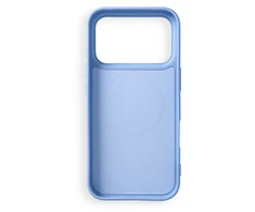 Oem dėklas, skirtas iPhone 17 Pro Max / 18 Pro Max, silikoninis, su MagSafe (didelė anga), suderinamas su MagSafe, šviesiai mėlynas