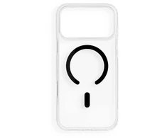 Dėklas Oem Case for iPhone 17 Pro Max / 18 Pro Max Drop Glue Colorful Ring Mag Cover compatible with MagSafe juodas