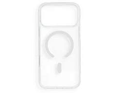 Dėklas Oem Case for iPhone 17 Pro Max / 18 Pro Max Drop Glue Colorful Ring Mag Cover compatible with MagSafe baltas