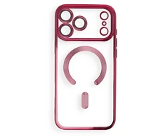 Dėklas Oem Case for iPhone 17 Pro Max / 18 Pro Max Electro Mag Cover compatible with MagSafe dark cherry