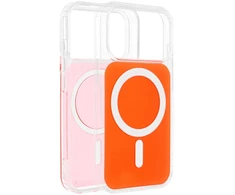 Oem dėklas, skirtas iPhone 17 Pro Max / 18 Pro Max Clear Fusion Mag dėklas, suderinamas su MagSafe, hermes oranžinė